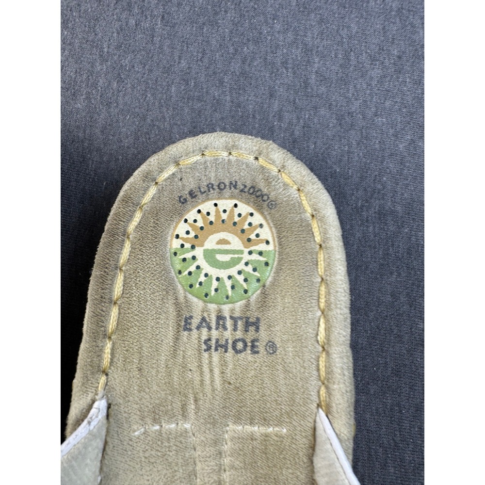 Earth Shoes Gelron 2000G Thong Sandals White Knot Leather‎ Upper EUR 38 US 7 - Picture 4 of 9